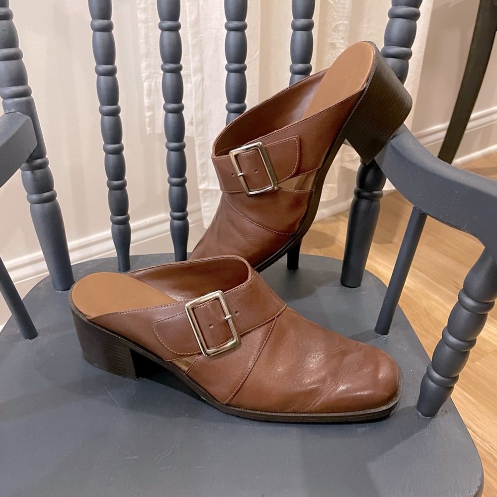 Vintage ~The Leather Collections~ Brazil Brown Leather Upper  Shoes Size 10